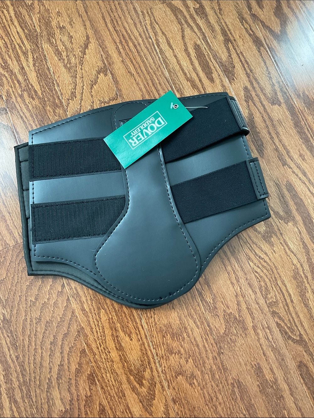 DOVER SADDLERY Black Neoprene Protective Horse Boots size large